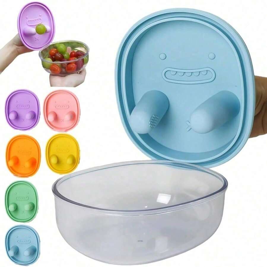 Food Snacks For Hiking - 2-In-1 No-Mess Snack Container, Silicone Leak-Proof