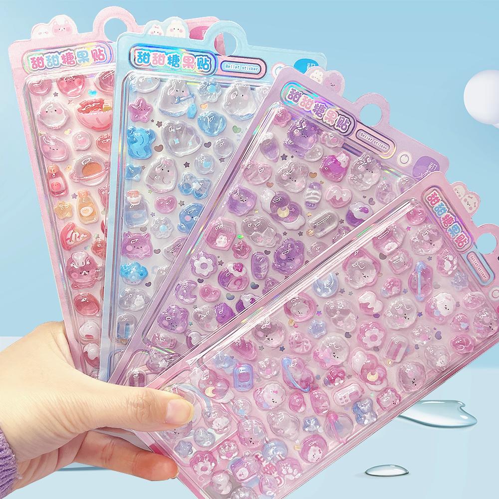 Candy Sour Strip - 3D Puffy Stickers Crystal Drop Glue