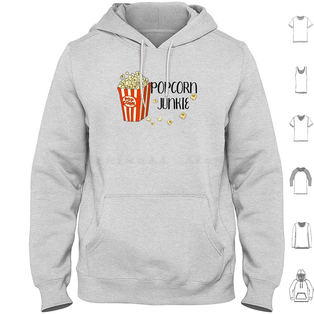 Funny Popcorn Junkie Hoodies L – обзор и цена Food Lovers Snacks