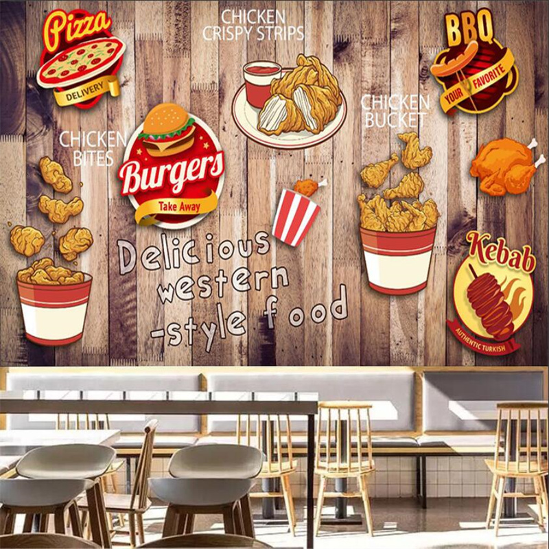 Custom Fried Chicken Burger Wa – обзор и цена Food Snacks Background