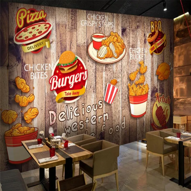 Custom Fried Chicken Burger Wa – обзор и цена Food Snacks Background