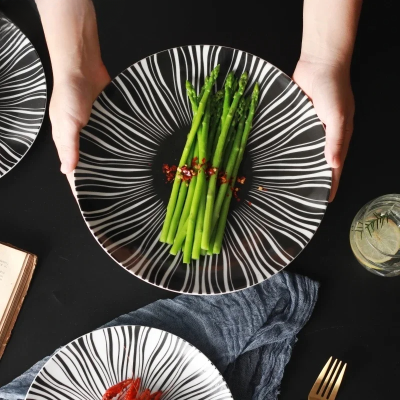 Ceramic Black White Stripes Ta – обзор и цена Food Good Snacks