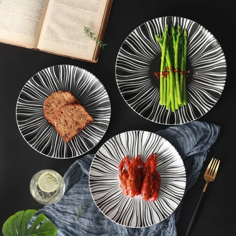 Ceramic Black White Stripes Ta – обзор и цена Food Good Snacks