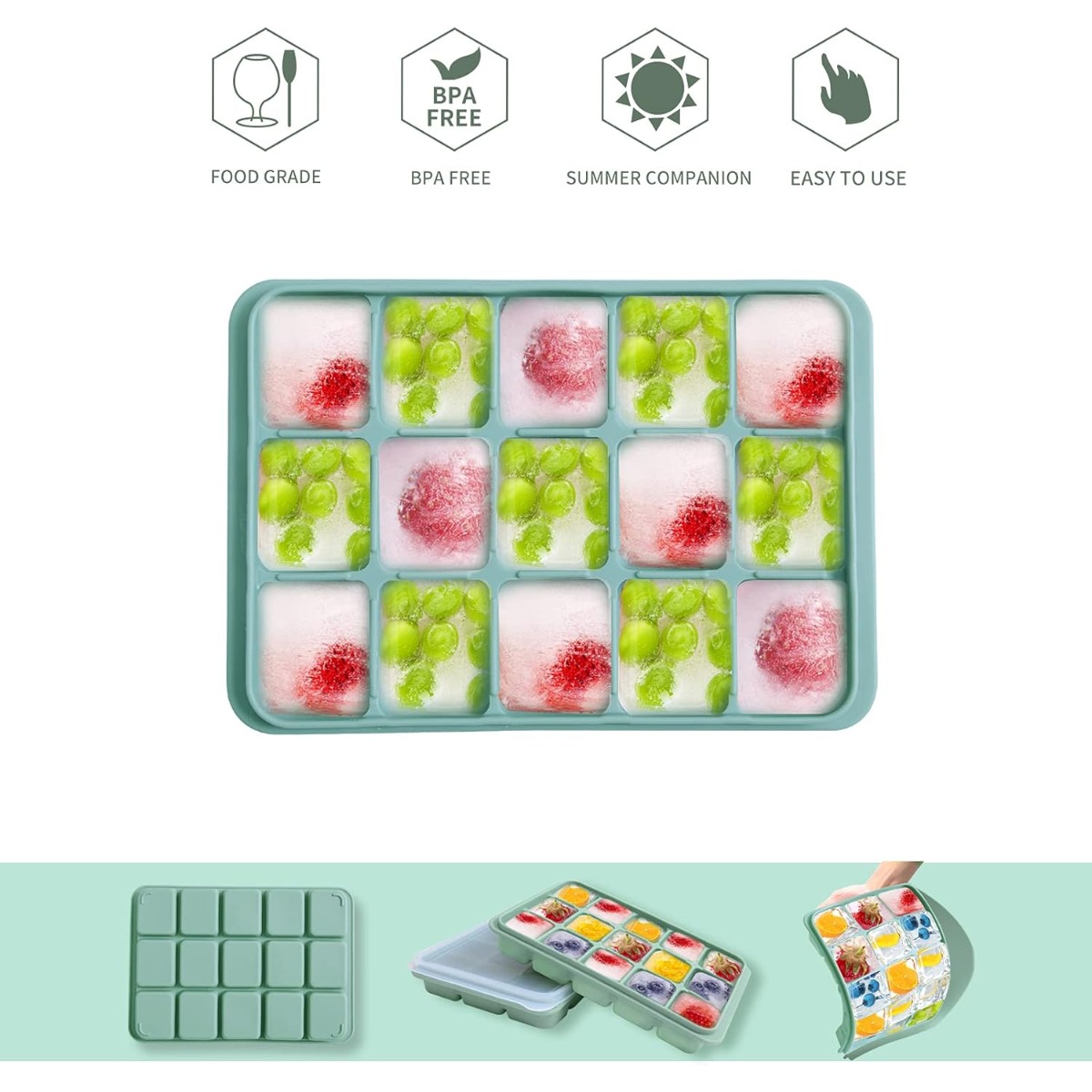 Bamboo Green Silicone Ice Cube – обзор и цена Food Snacks That Are Green