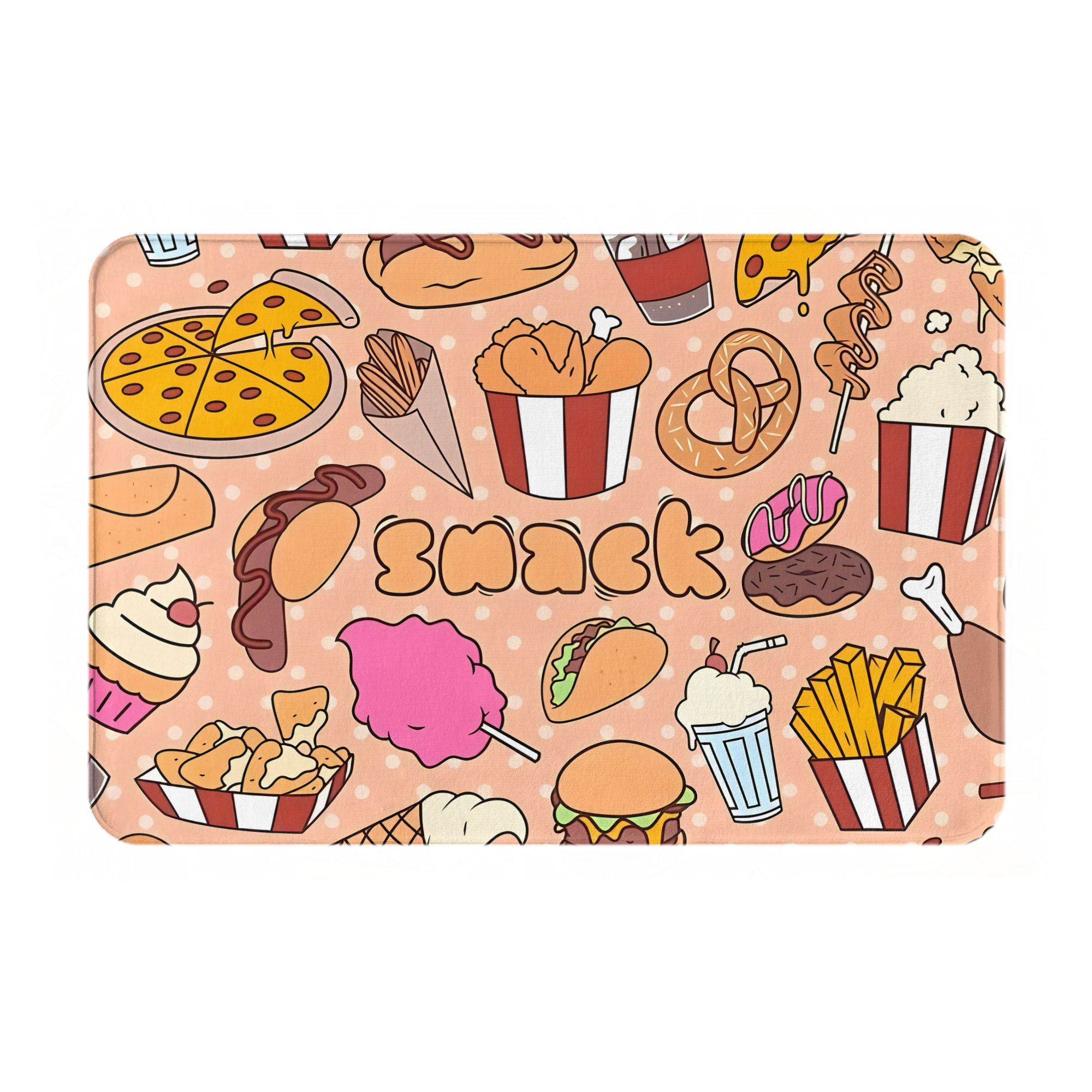 Cartoon Snack Food Doormat Kaw – обзор и цена Food Snacks Background