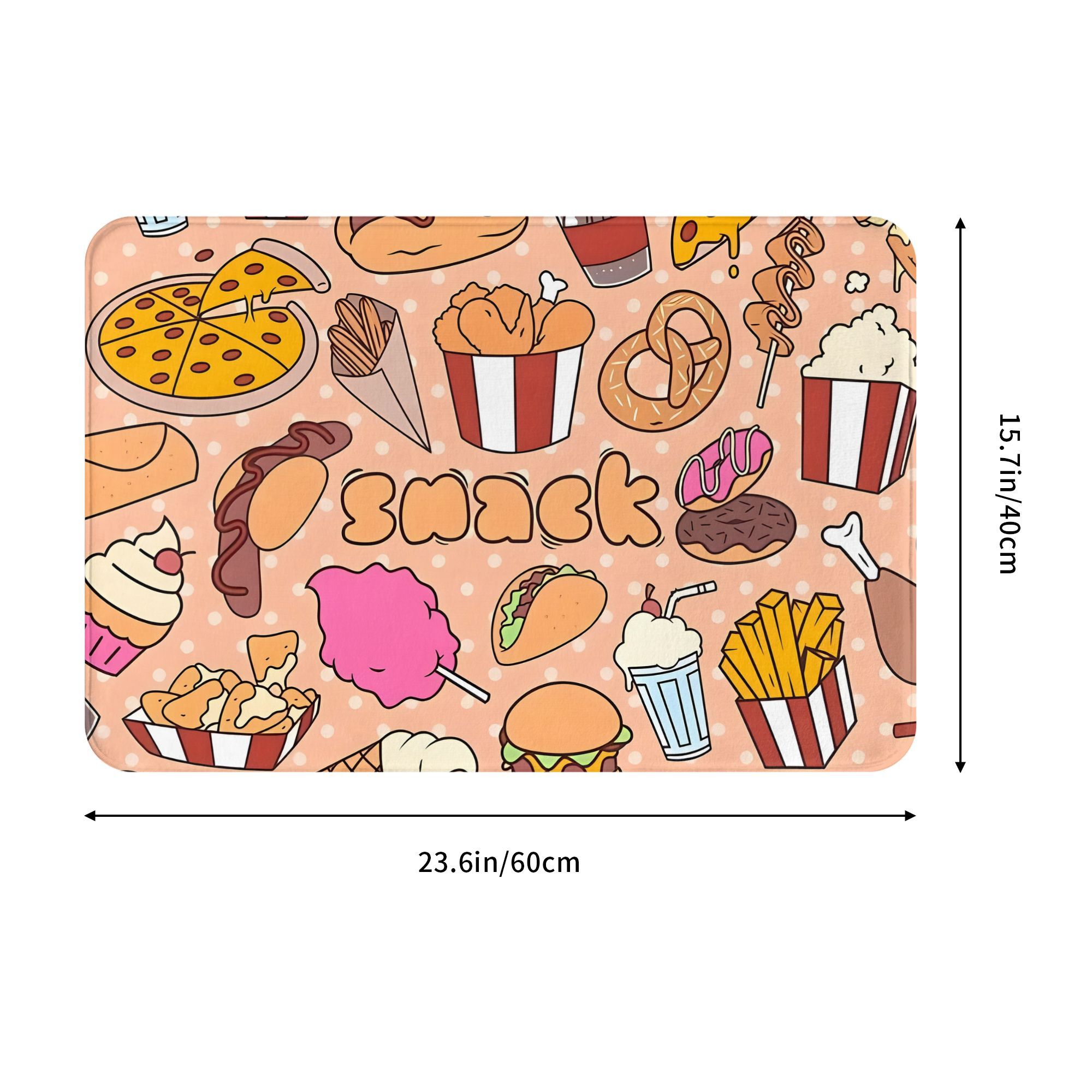 Cartoon Snack Food Doormat Kaw – обзор и цена Food Snacks Background