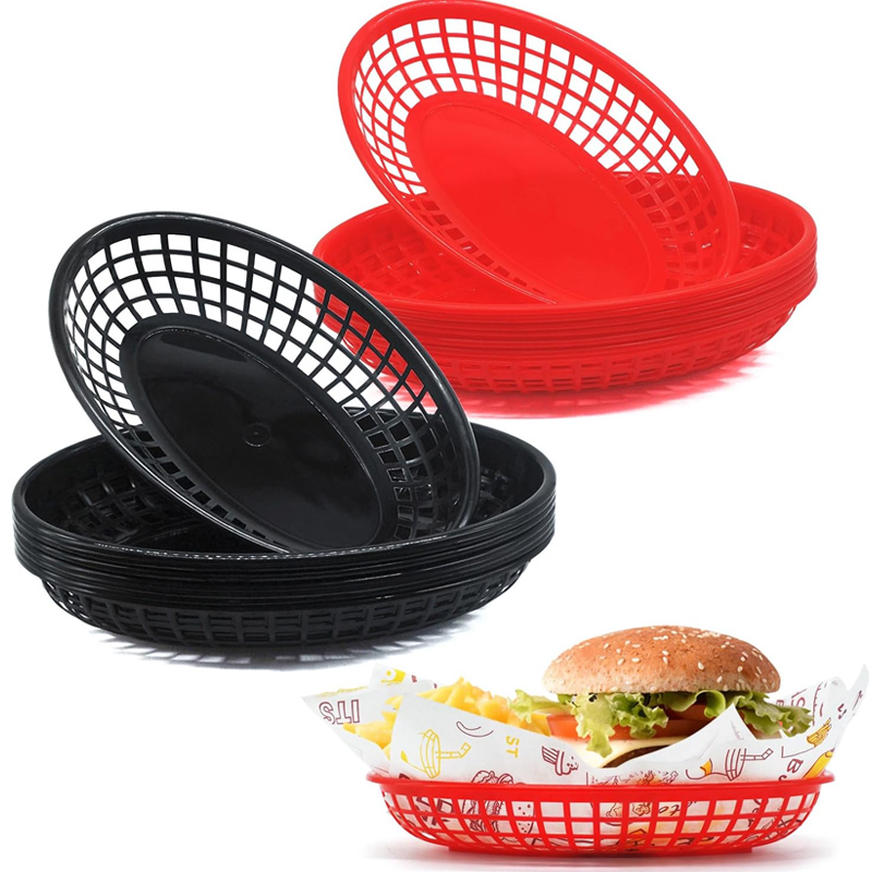 Plastic Fast Food Basket Oval  – обзор и цена Fast Food With Snacks