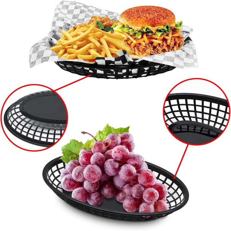 Plastic Fast Food Basket Oval  – обзор и цена Fast Food With Snacks