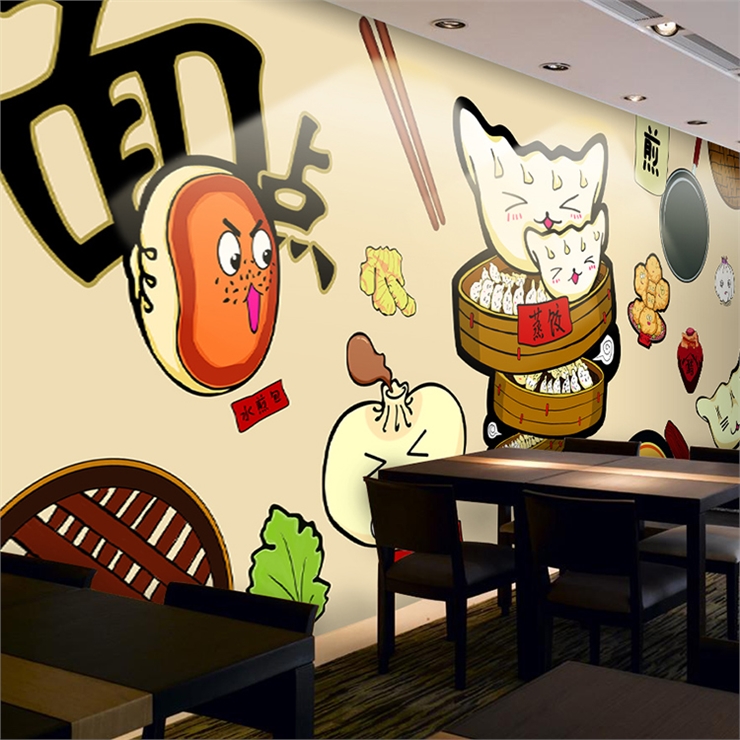 custom 3D Hand painted cartoon – обзор и цена Food Snacks Background