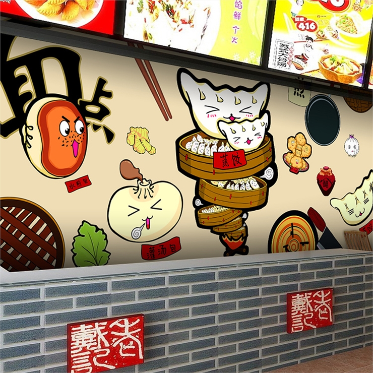 custom 3D Hand painted cartoon – обзор и цена Food Snacks Background