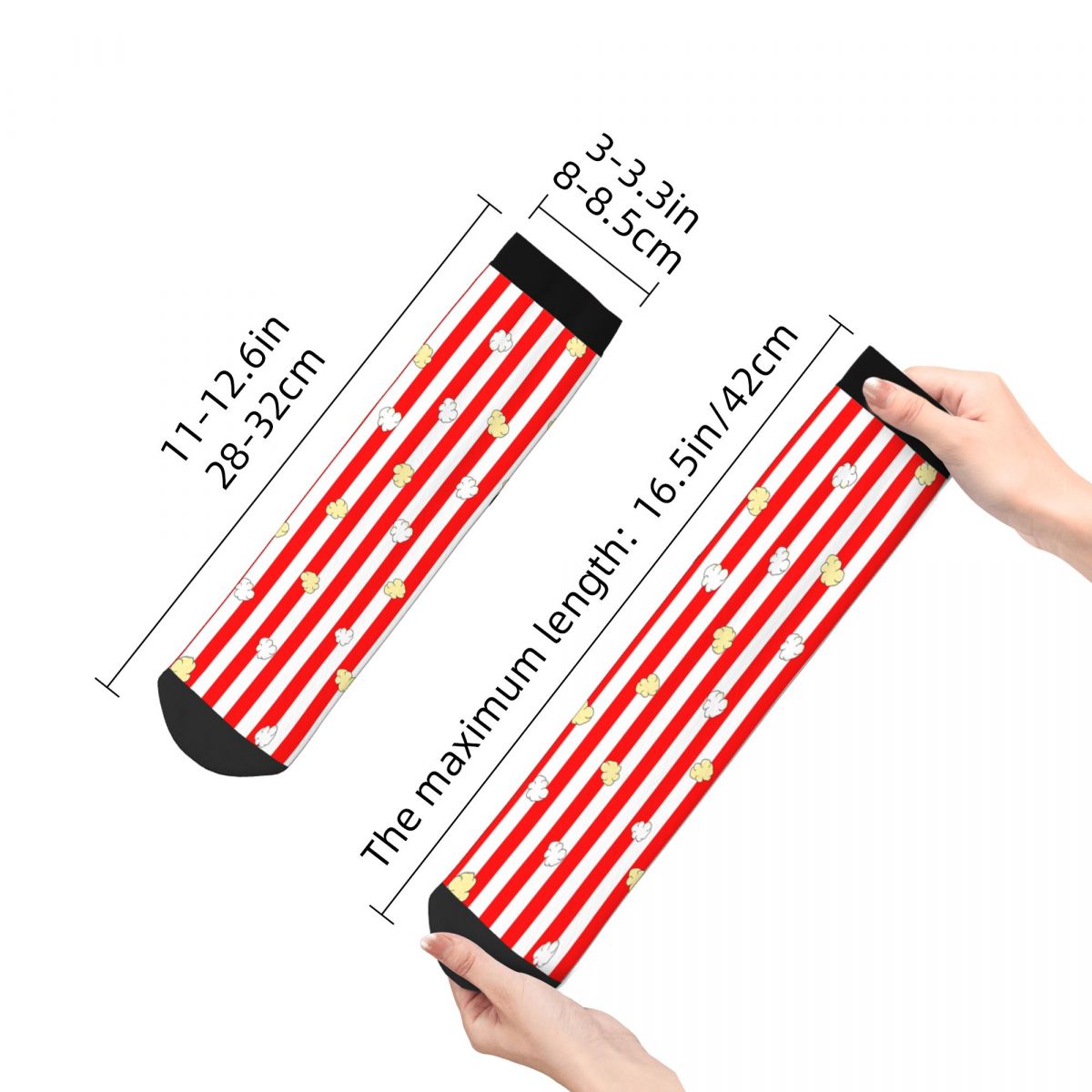Cute Popcorn Striped Socks Sof – обзор и цена Food Lovers Snacks