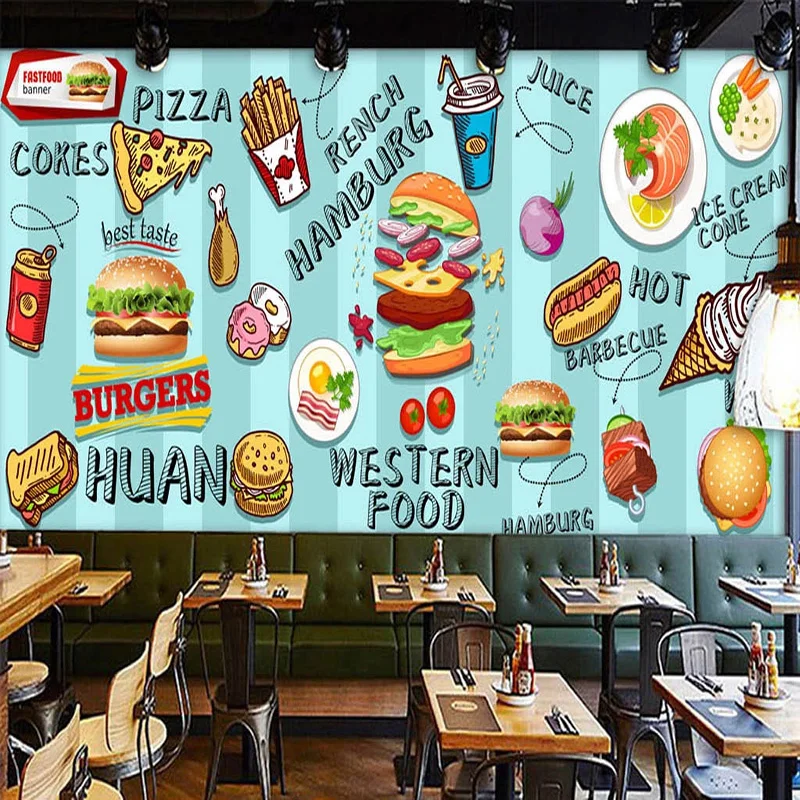 Custom 3D Wallpaper Hand-paint – обзор и цена Food Snacks Background