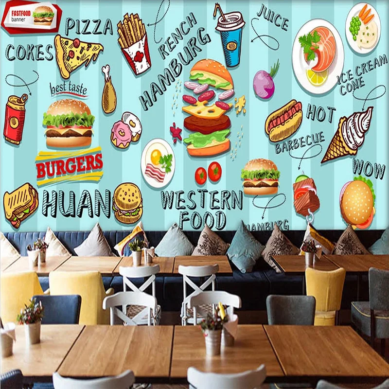 Custom 3D Wallpaper Hand-paint – обзор и цена Food Snacks Background