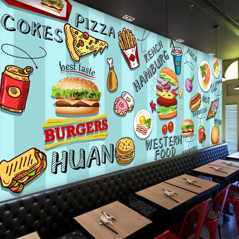 Custom 3D Wallpaper Hand-paint – обзор и цена Food Snacks Background