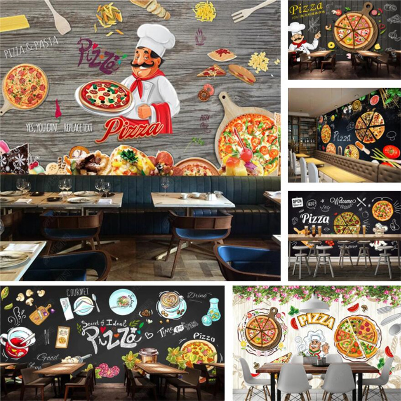 Custom Pizza Fast Food Mural W – обзор и цена Food Snacks Background