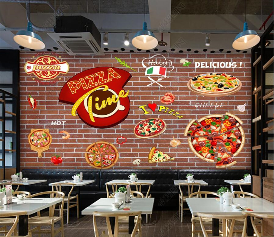 Custom Pizza Fast Food Mural W – обзор и цена Food Snacks Background