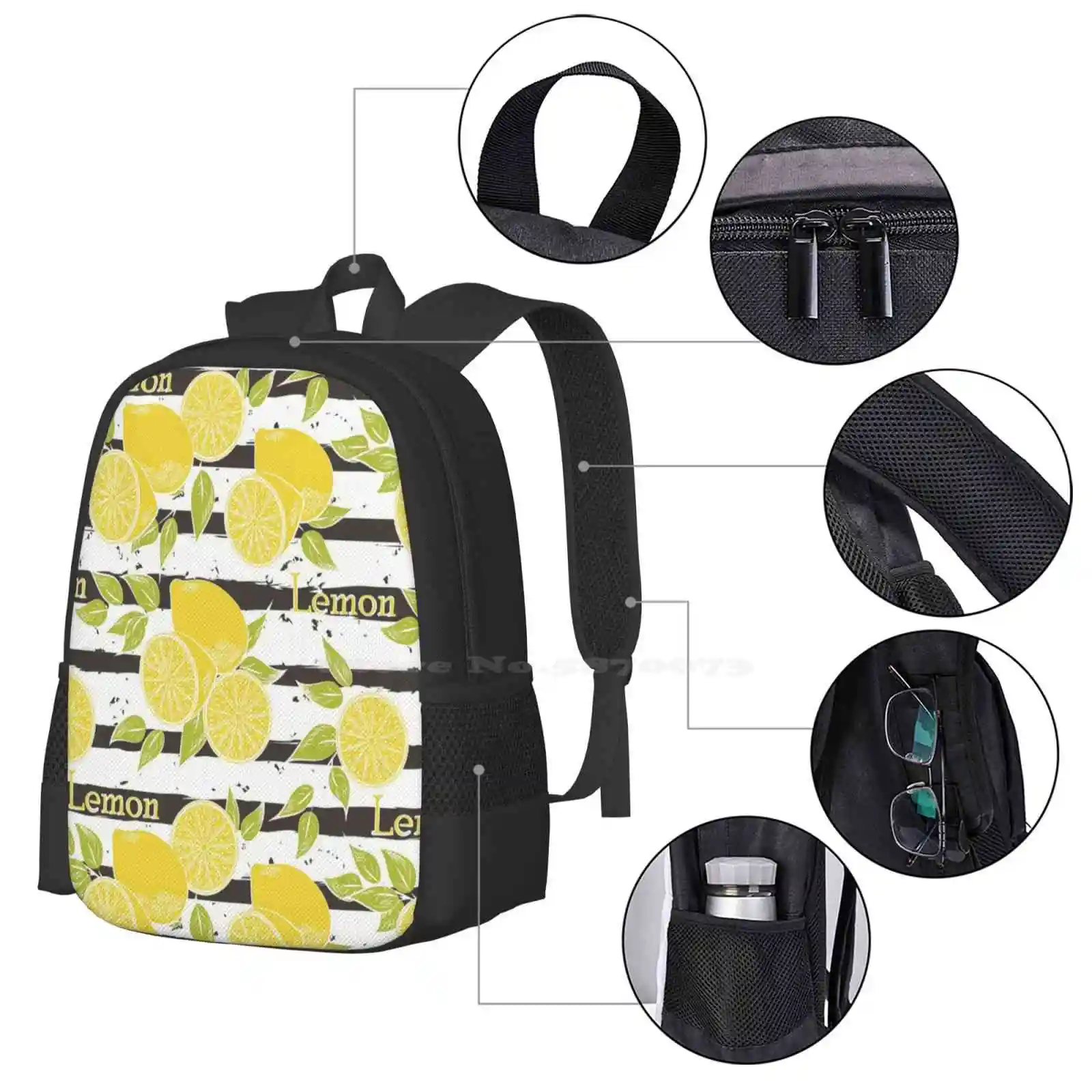Lemons Bag Backpack For Men Wo – обзор и цена Food Snacks Background