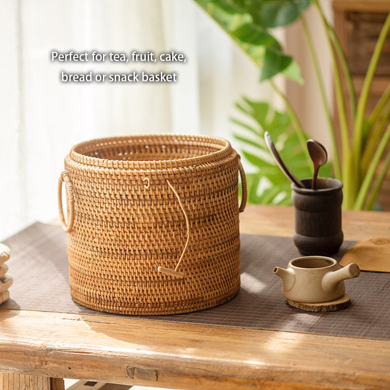 Handwoven Rattan Tea Storage B – обзор и цена Food Snacks That Are Green