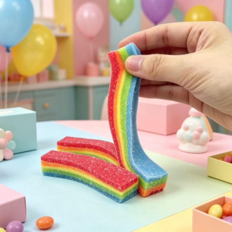 Squishy Rainbow Strip Stress B – обзор и цена Candy Sour Strip