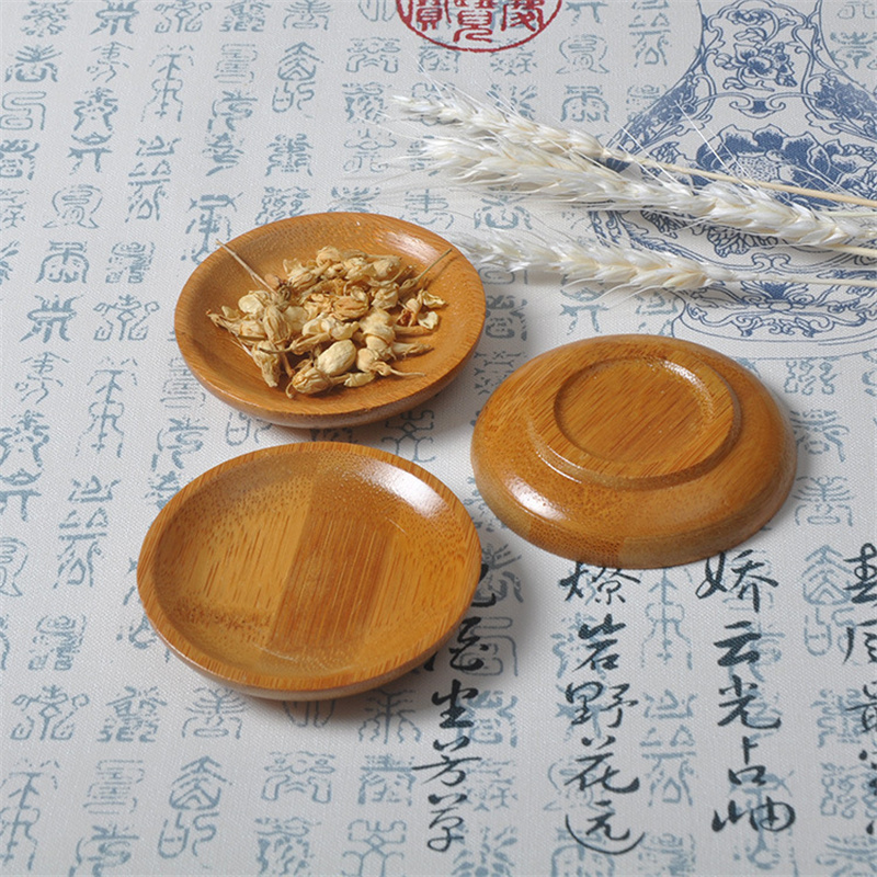 100Pcs/Lot Bamboo Saucer Stora – обзор и цена Food Snacks Background