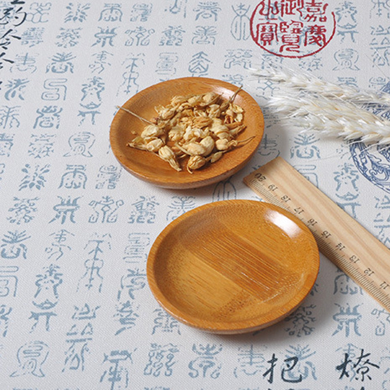 100Pcs/Lot Bamboo Saucer Stora – обзор и цена Food Snacks Background