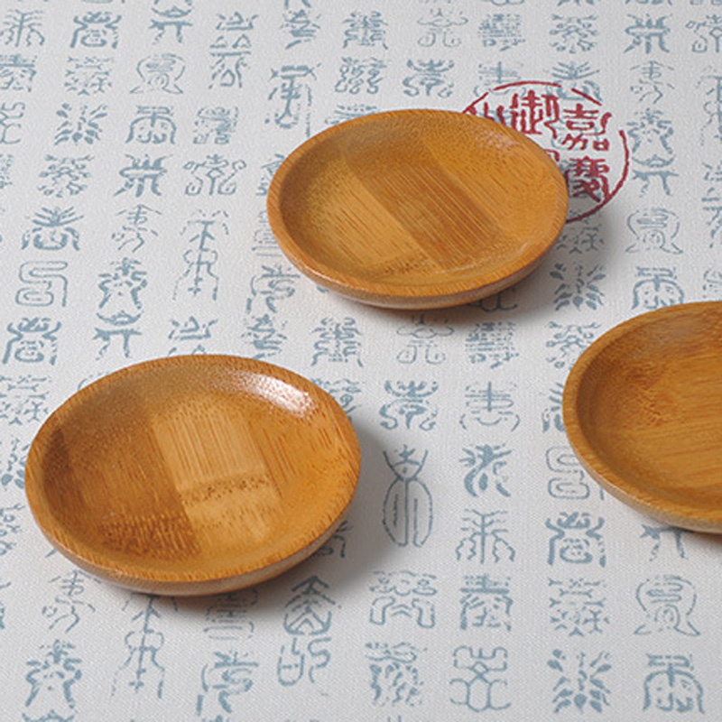 100Pcs/Lot Bamboo Saucer Stora – обзор и цена Food Snacks Background