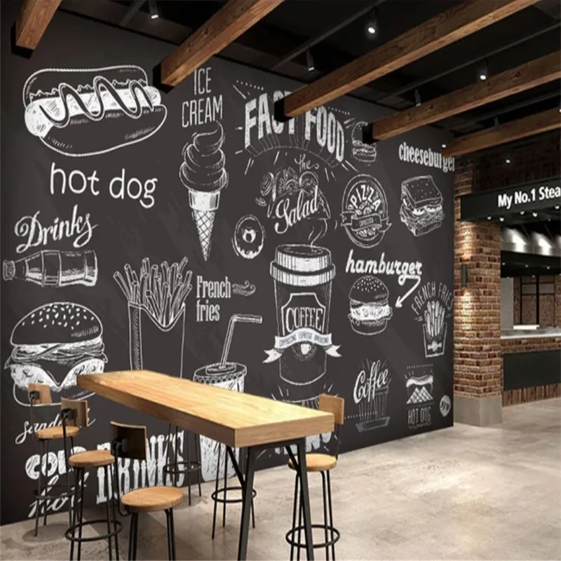 Custom Hand-painted Blackboard – обзор и цена Food Snacks Background